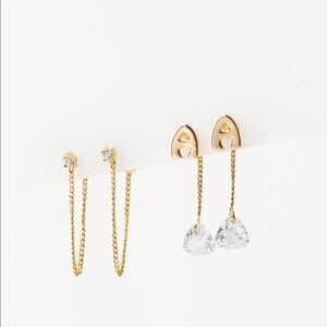 Brand New Anthropologie ‘A’ Monogram Earring Set